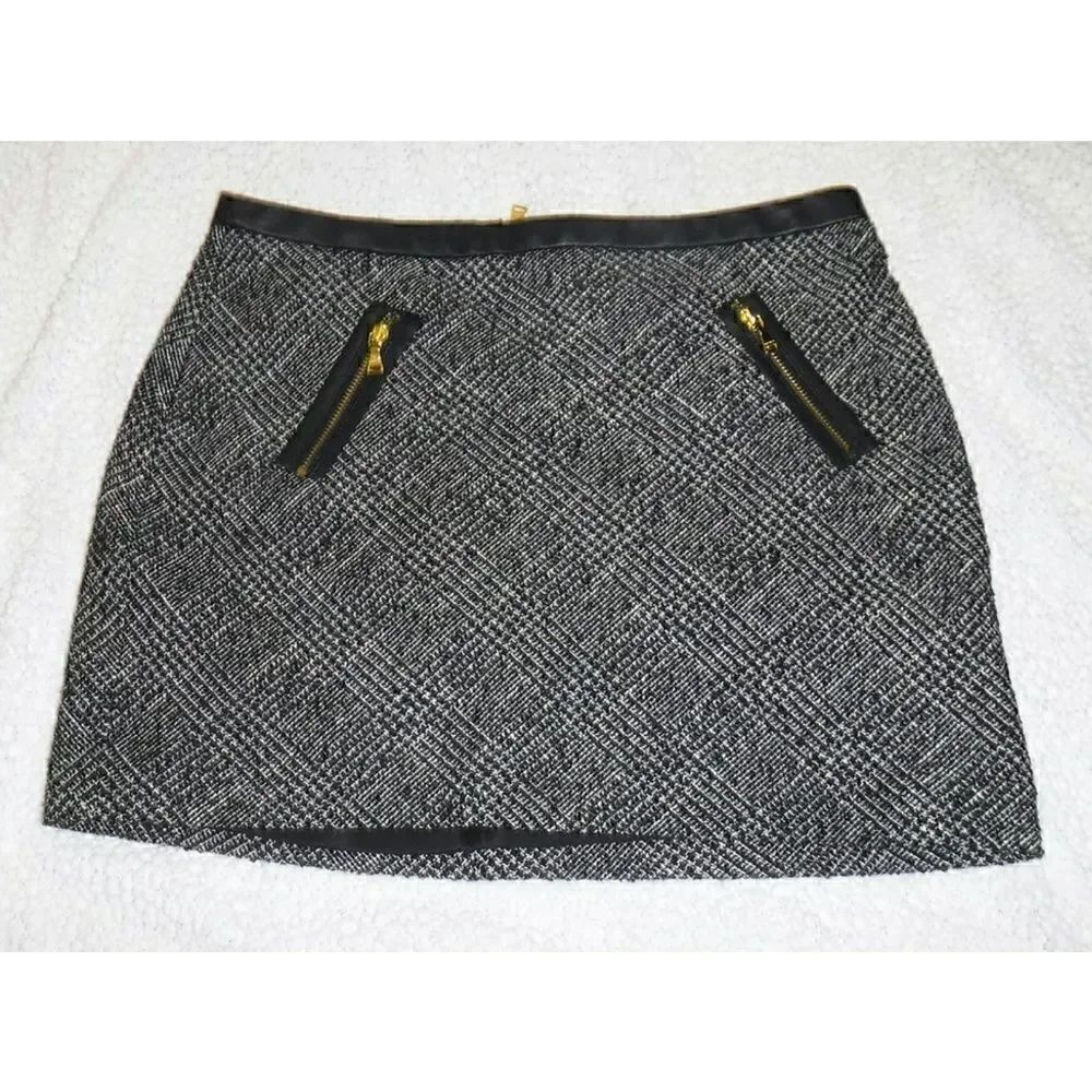 Express crosshatch gray mini skirt